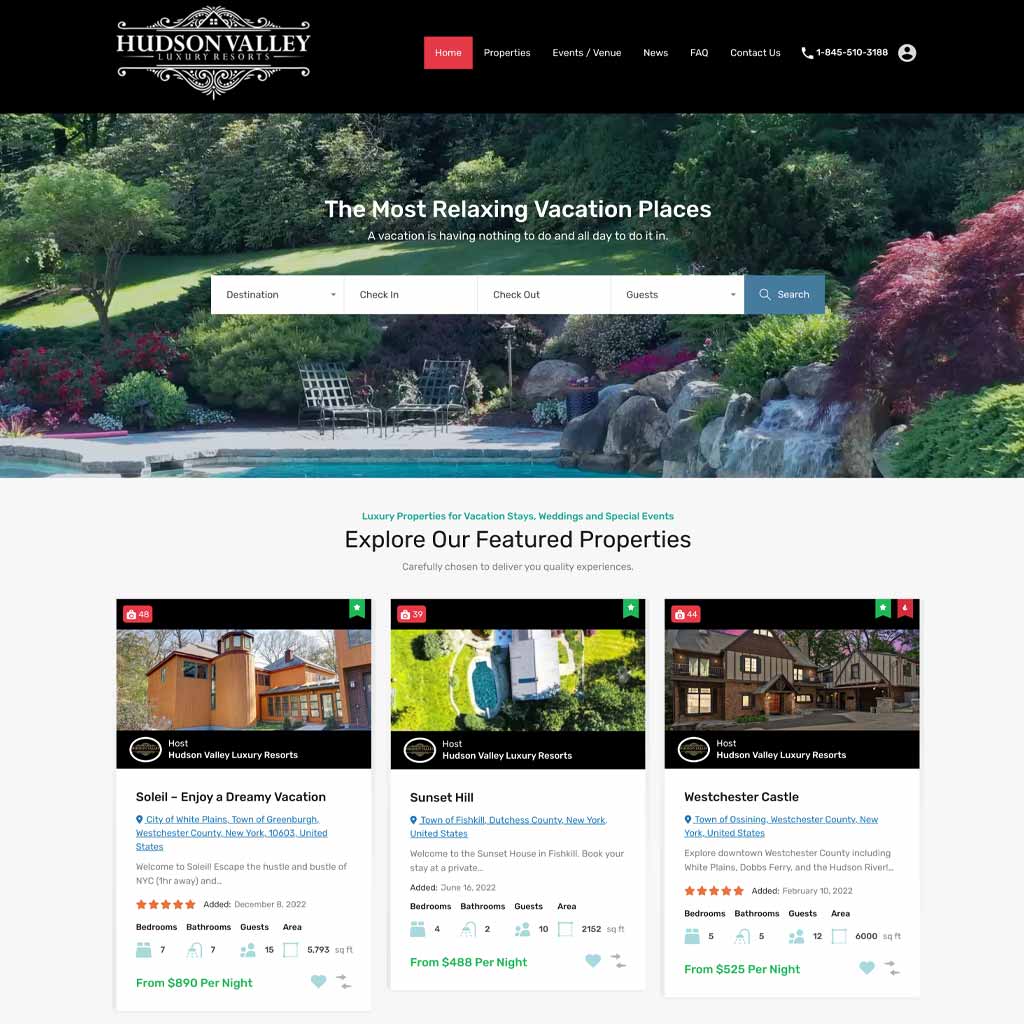Hudson Valley Luxury Resorts & Vacation Rentals